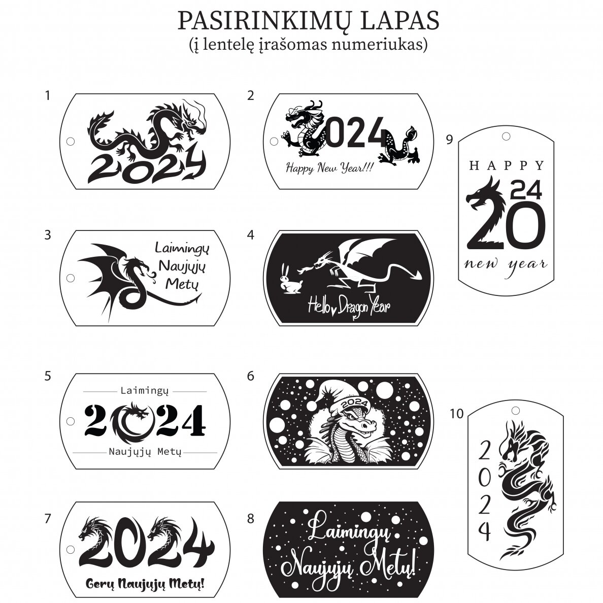 Graviruotas raktų pakabukas 2024 metams 5 Graviruotas raktų pakabukas 2024 metams 5