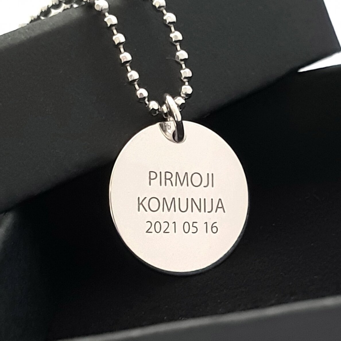 Sidabrinis pakabukas berniukui su graviruotu tekstu 1 Sidabrinis pakabukas berniukui su graviruotu tekstu 1