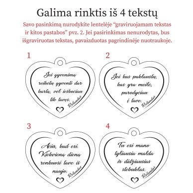 Graviruota širdelė mylimai moteriai 4 Graviruota širdelė mylimai moteriai 4