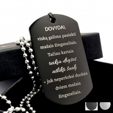 Graviruotas kaklo pakabukas "Reikia drąsos" Graviruotas kaklo pakabukas "Reikia drąsos"