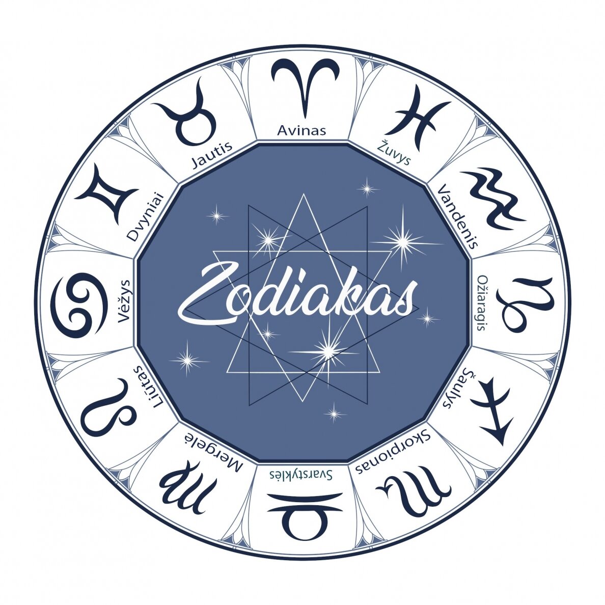 Mažas sidabrinis minimalistinis graviruotas pakabukas su zodiako ženklu 1