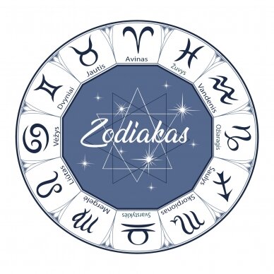 Mažas sidabrinis minimalistinis graviruotas pakabukas su zodiako ženklu 1