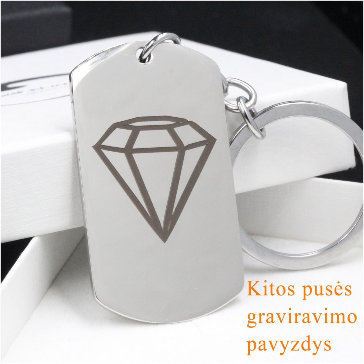 Graviruotas raktų pakabukas dukrai personalizuotas 2 Graviruotas raktų pakabukas dukrai personalizuotas 2
