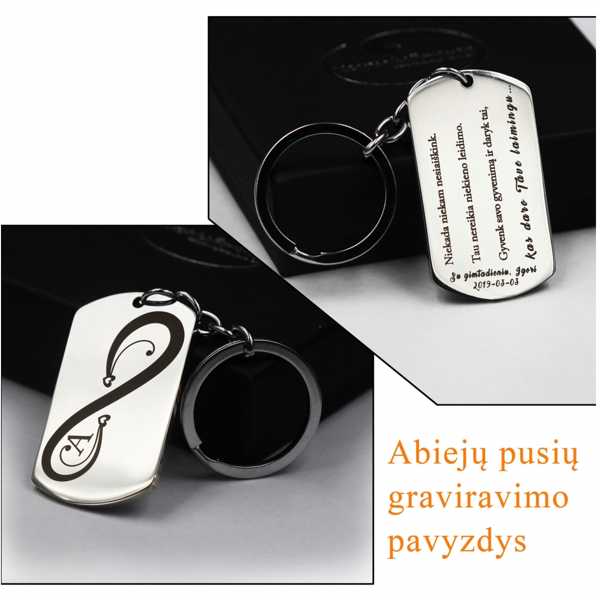 Graviruotas raktų pakabukas draugui 1 Graviruotas raktų pakabukas draugui 1