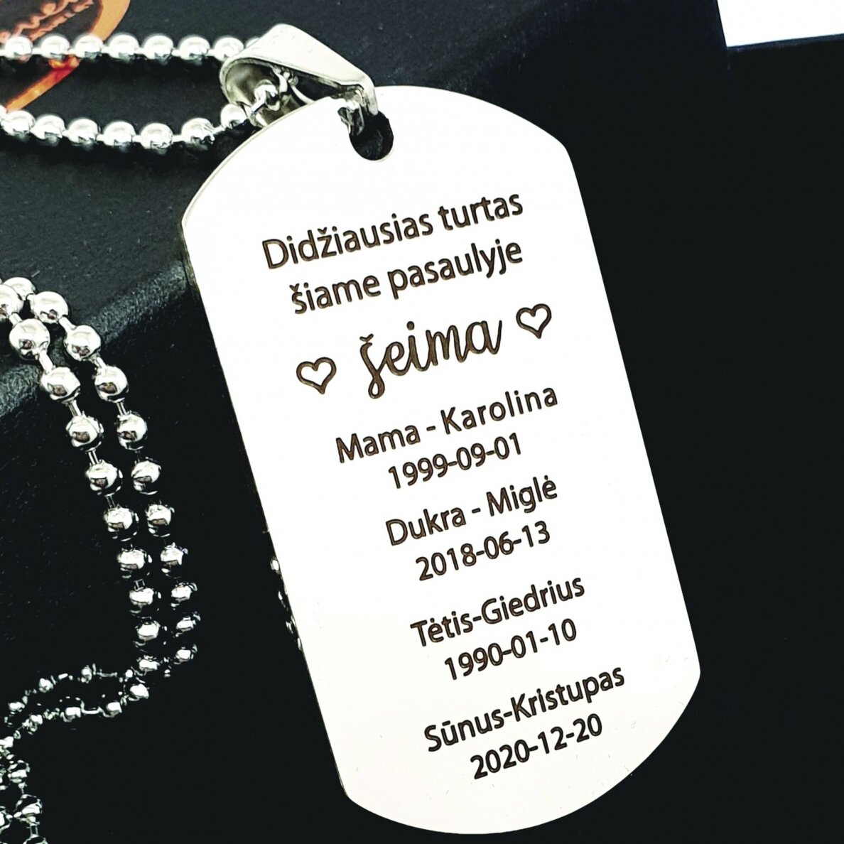 Raktų pakabukas vyrui "Šeimos medis" 1