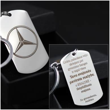 Raktų pakabukas draugui su Mercedes ženklu 1 Raktų pakabukas draugui su Mercedes ženklu 1
