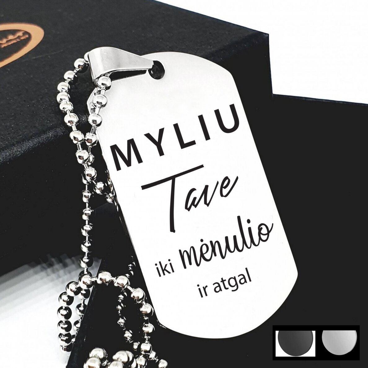 Graviruotas pakabukas "Myliu Tave iki mėnulio ir atgal" 2 Graviruotas pakabukas "Myliu Tave iki mėnulio ir atgal" 2