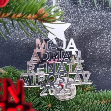 Personalizuotas Kalėdinis žaisliukas - šeimos medis 4