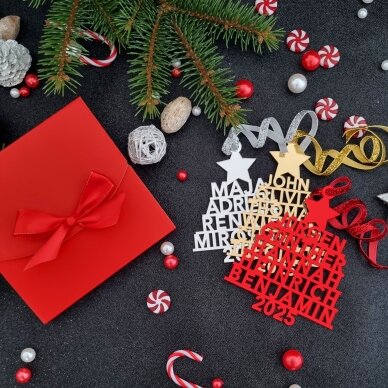 Personalizuotas Kalėdinis žaisliukas - šeimos medis 6