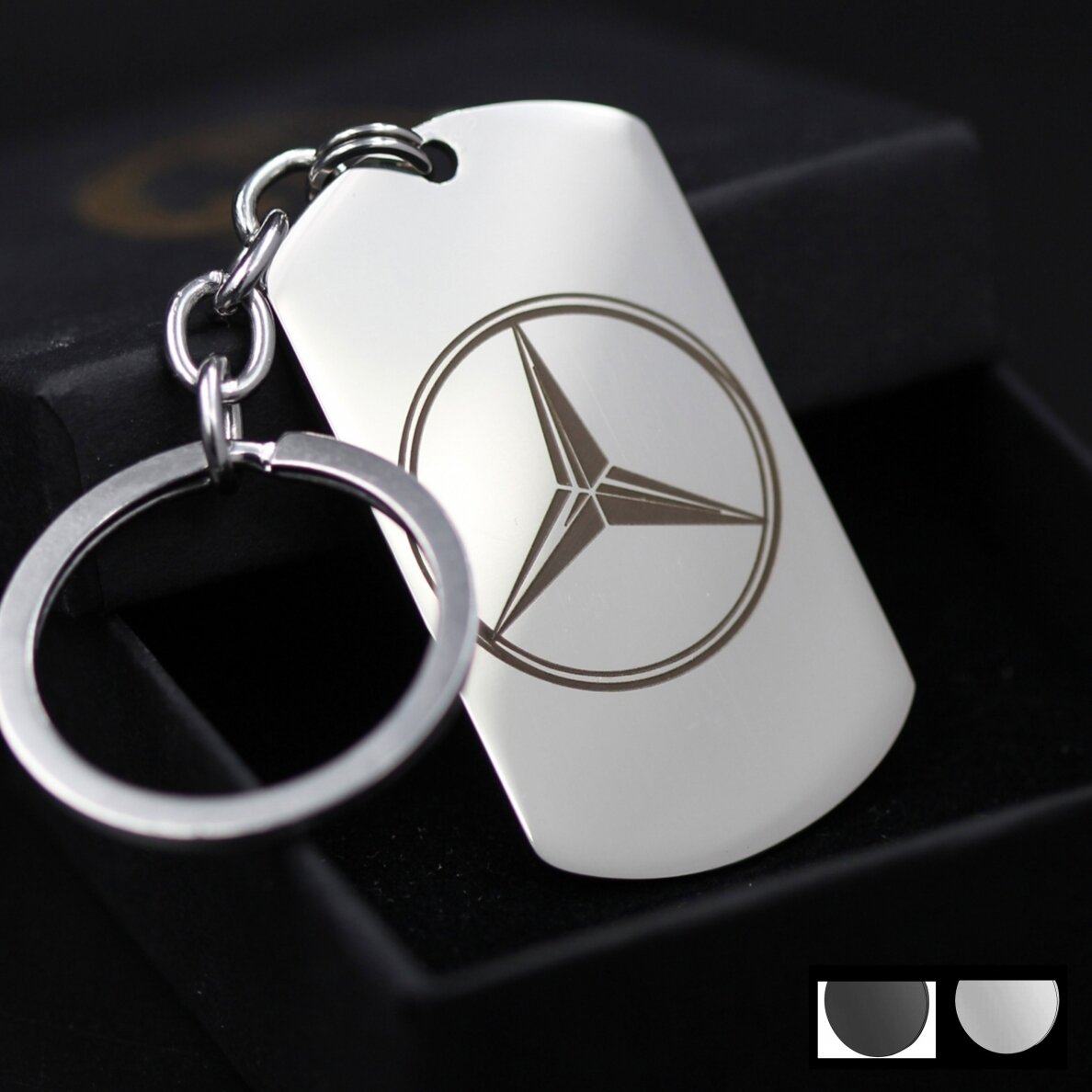Raktų pakabukas draugui su Mercedes ženklu Raktų pakabukas draugui su Mercedes ženklu