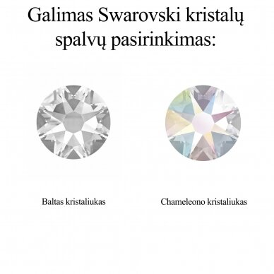 Sidabrinė grandinėlė su inicialais ir Swarovski kristaliuku 4