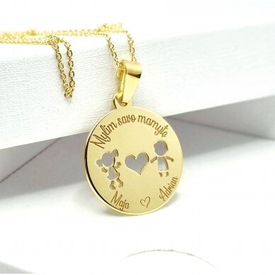 Pakabukas mamai su iškirptais vaikų siluetais Pakabukas mamai su iškirptais vaikų siluetais
